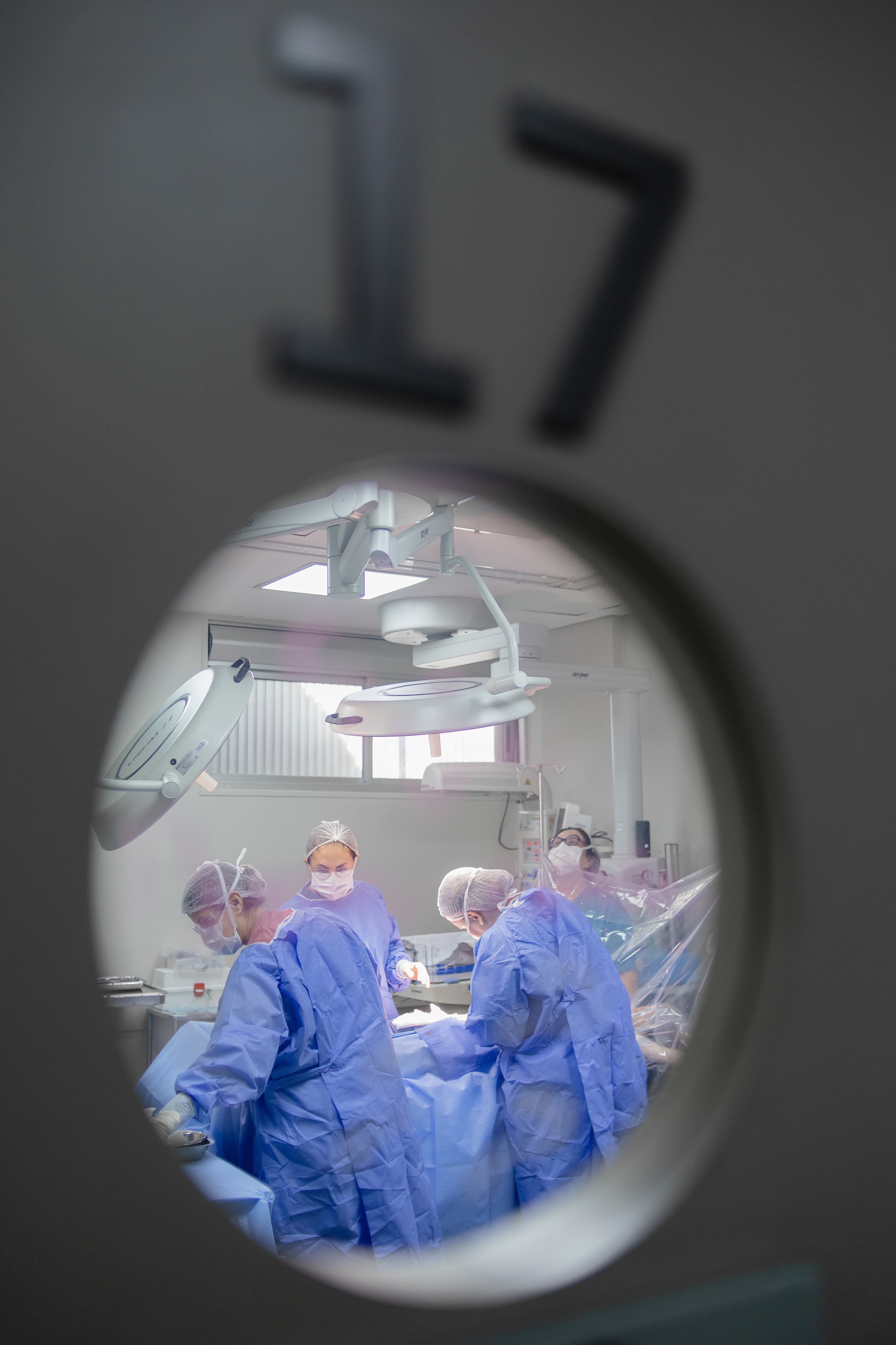 Bastidor em ambiente hospitalar